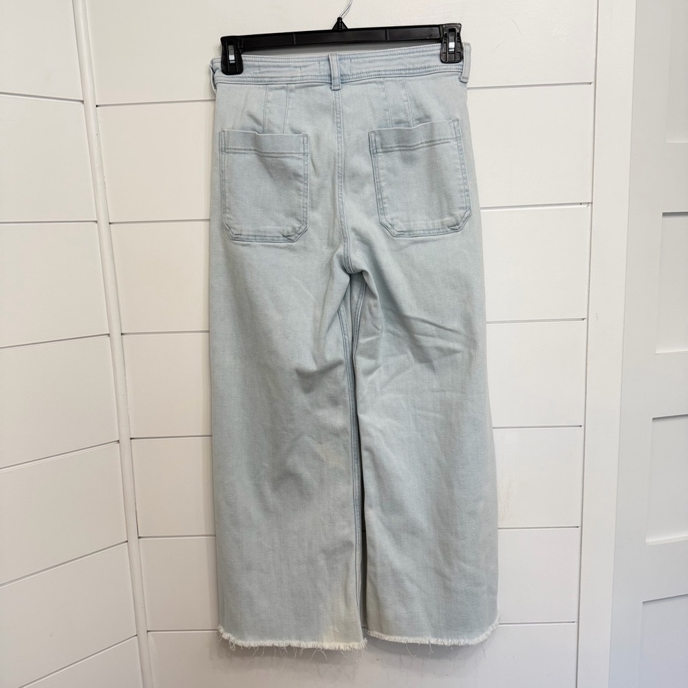 Maeve Anthropologie The Ettie High-Rise Crop Wide-Leg Jeans denim 36211 - Picture 6 of 13